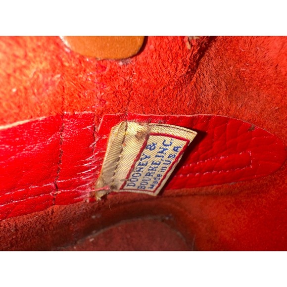 Dooney & Bourke Dome Satchel Red Leather Handbag Top Handle Bag Purse vintage - Picture 7 of 8